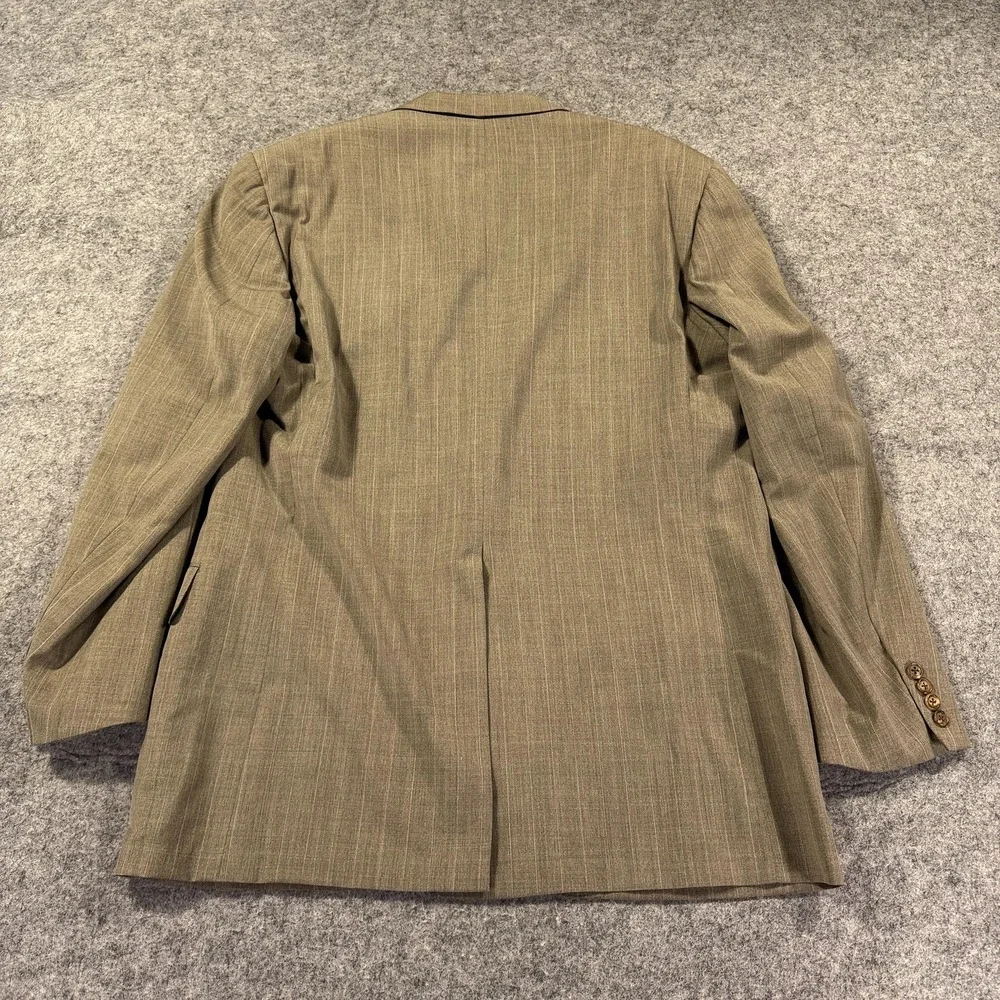Oxxford Clothes Suit Jacket Mens 43 L Brown Wool Super Worsted Aristocrat Cachet